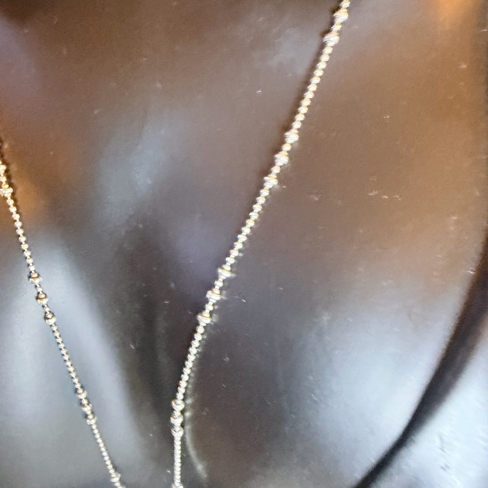 Chic Sterling 925 Silver Beaded 16” Necklace - Picture 2 of 8